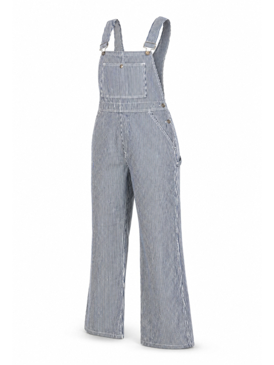 Sears Roebuck Denim - Vtg 70s Sears JR Bazaar Womens Hickory Stripe Overalls Railroad Denim Bibs Sz S